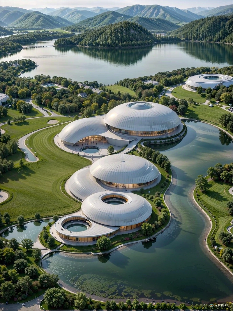 这幅图展现了一个迷人的场景,展示了一位著名建筑师设计的博物馆建筑。该建筑采用优美的弧形形式,在广阔的自然风光画布上优雅地弯曲。在连绵起伏的丘陵和宁静的湖泊的背景下,博物馆似乎是周围环境的和谐延伸。建筑以其简洁的线条和简约的设计,与景观无缝融合,创造了艺术与自然的无缝结合。沿着弯曲立面的窗户邀请自然光涌入室内,在内部的展品上投射出温暖的光芒。游客们被邀请去探索博物馆,沉浸在里面的文化宝藏和外面的自然美景中。 这幅图展现了一个迷人的场景,展示了一位著名建筑师设计的博物馆建筑。该建筑采用优美的弧形形式,在广阔的自然风光画布上优雅地弯曲。在连绵起伏的丘陵和宁静的湖泊的背景下,博物馆似乎是周围环境的和谐延伸。建筑以其简洁的线条和简约的设计,与景观无缝融合,创造了艺术与自然的无缝结合。沿着弯曲立面的窗户邀请自然光涌入室内,在内部的展品上投射出温暖的光芒。游客们被邀请去探索博物馆,沉浸在里面的文化宝藏和外面的自然美景中。