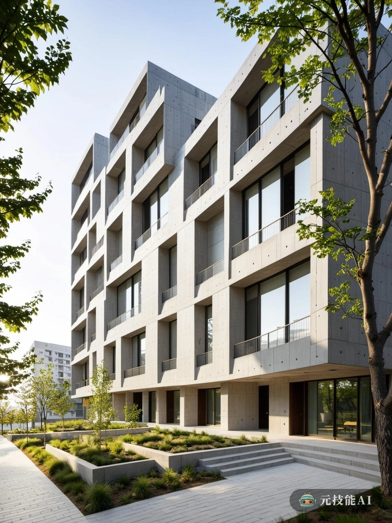 高原公园社会住宅项目是未来的愿景，将高科技设计与韩国建筑的丰富文化遗产相结合。这个住宅综合体坐落在高原上郁郁葱葱的绿色公园中，是现代可持续发展的象征。建筑由混凝土制成，体现了这种材料的耐久性和弹性，同时保持了明亮和通风的感觉。传统的韩国元素，如分层设计的使用，被创造性地重新诠释，创造了一个尊重过去同时展望未来的当代立面。每个单元的设计都是为了促进最佳的室内气流和自然采光，最大限度地减少能源消耗。住宅综合体周围的景观旨在增强生活体验，为居民提供绿色空间和户外活动。高原公园社会住房项目不仅仅是一个住宅;这是对可持续生活和文化保护的承诺。