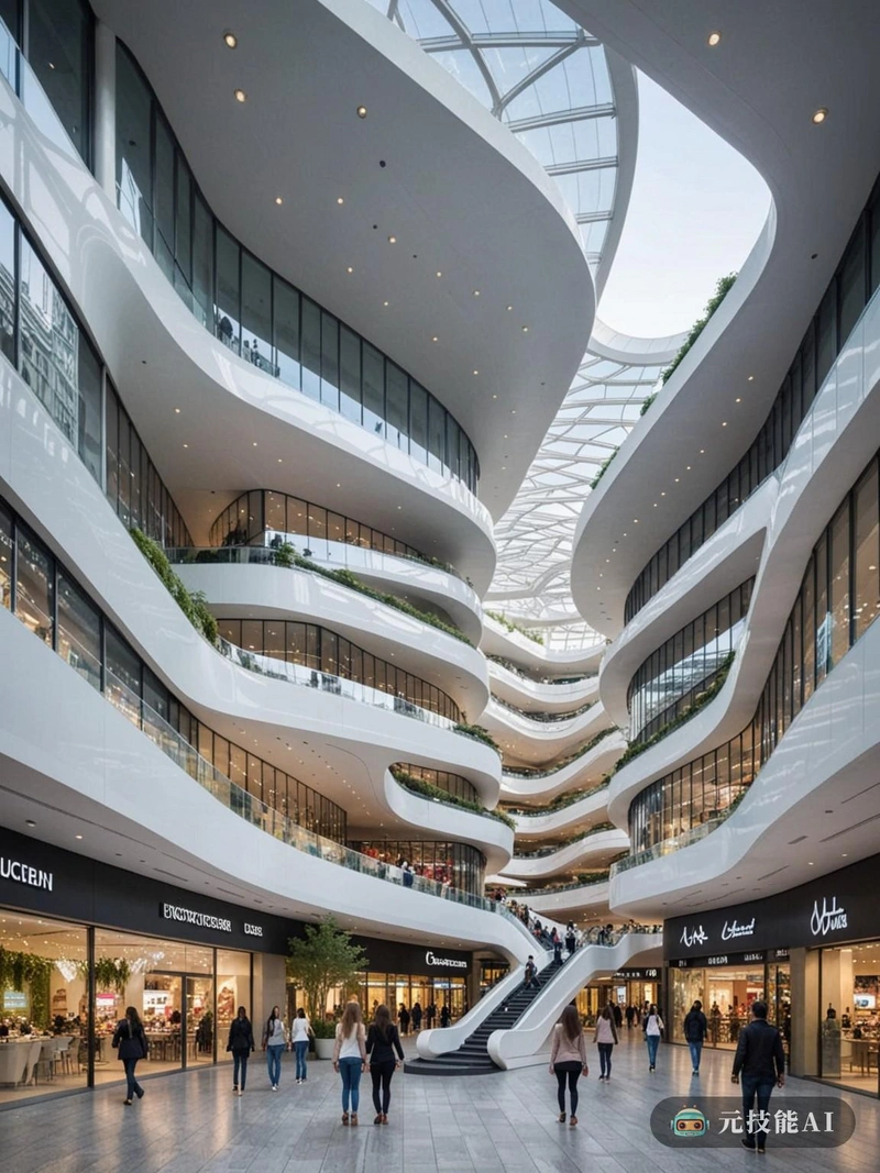 在熙熙攘攘的城市中心,扎哈·哈迪德(Zaha Hadid)设计的购物中心像未来主义的愿景一样拔地而起。它弯曲的、有机的形式拥抱着天空,反映着下面城市的脉搏。玻璃幕墙在阳光下闪闪发光,邀请路人进入一个零售治疗的世界。在里面,商场是一个迷宫般的走道和中庭,充满了商店、餐馆和娱乐场所。建筑无缝流动,创造了一个动态的购物体验,将功能与美学相结合。从弯曲的阳台到空中花园,每一个细节都为购物中心的独特身份做出了贡献,使其不仅仅是购物的目的地,也是文化探索的目的地。 在熙熙攘攘的城市中心,扎哈·哈迪德(Zaha Hadid)设计的购物中心像未来主义的愿景一样拔地而起。它弯曲的、有机的形式拥抱着天空,反映着下面城市的脉搏。玻璃幕墙在阳光下闪闪发光,邀请路人进入一个零售治疗的世界。在里面,商场是一个迷宫般的走道和中庭,充满了商店、餐馆和娱乐场所。建筑无缝流动,创造了一个动态的购物体验,将功能与美学相结合。从弯曲的阳台到空中花园,每一个细节都为购物中心的独特身份做出了贡献,使其不仅仅是购物的目的地,也是文化探索的目的地。