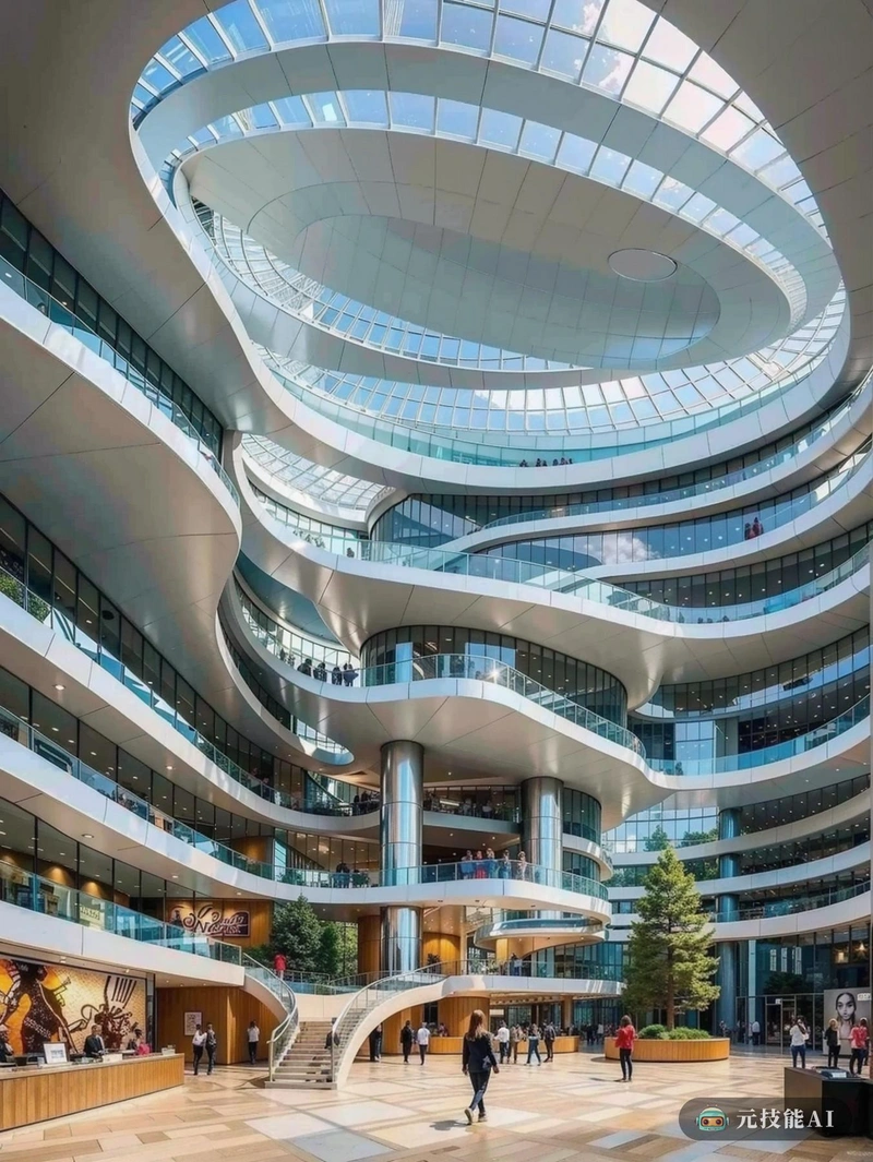 这幅画描绘了一座由建筑师理查德·罗杰斯设计的博物馆建筑,其灵感来自于涡旋的自然现象。该建筑呈现为一个动态的三维结构,曲线和漩涡呼应了旋转漩涡的形状。外观是一个圆滑的,未来主义的设计,由玻璃和金属板组成,反映了周围的环境,创造了一个不断变化的视觉体验。内部同样迷人,画廊和展览空间遵循旋涡设计的自然流动,引导游客进行发现之旅。整个建筑是罗杰斯将建筑与自然环境和谐结合的愿景的证明,同时为游客提供独特而引人入胜的体验。 这幅画描绘了一座由建筑师理查德·罗杰斯设计的博物馆建筑,其灵感来自于涡旋的自然现象。该建筑呈现为一个动态的三维结构,曲线和漩涡呼应了旋转漩涡的形状。外观是一个圆滑的,未来主义的设计,由玻璃和金属板组成,反映了周围的环境,创造了一个不断变化的视觉体验。内部同样迷人,画廊和展览空间遵循旋涡设计的自然流动,引导游客进行发现之旅。整个建筑是罗杰斯将建筑与自然环境和谐结合的愿景的证明,同时为游客提供独特而引人入胜的体验。