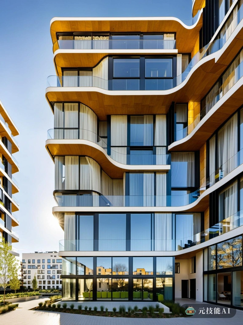 未来城市的住宅公寓是创新与环保意识结合的证明。这些建筑就像从城市景观中升起的有机雕塑，体现了表现主义建筑的原则，它们的野兽派形状大胆地宣告了一个新的设计时代。公寓建筑采用聚合物复合材料建造，这是一种最先进的材料，既具有强度和耐久性，又具有高度可持续性。这些复合材料被用来创建一个立面，不仅可以抵抗元素，还可以通过其动态图案和纹理捕捉想象力。在内部，公寓的设计最大化了空间和舒适度，同时最大限度地减少了能源消耗。智能家居系统控制照明、供暖和安全，与居民的日常生活无缝集成。大窗户使室内充满了自然光，将室内与外部世界联系起来，促进了一种幸福感。公寓大楼的设计不仅仅是美学或功能;这是关于创造一个能够培养归属感和参与感的社区。公共空间，如屋顶花园和社区休息室，鼓励互动，培养团结感。未来城市的住宅公寓不仅仅是一个居住的地方;它们是城市生活的愿景，是城市中心可持续发展的高科技绿洲。