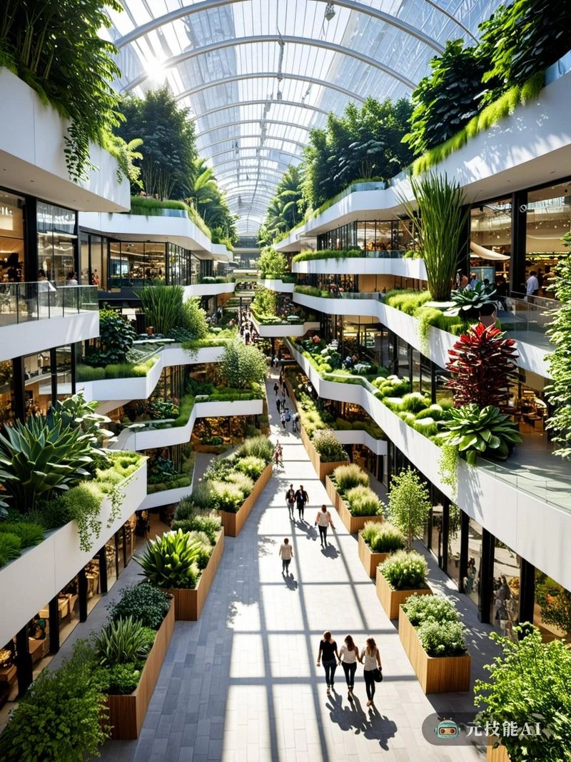 “生态友好型城市绿洲”是一个购物中心的设计,它将城市生活与自然和谐共生,将传统的购物体验转变为穿越森林深处花园的身临其境之旅。商场的外观采用了摩天大楼先锋的形式,一个垂直的花园,高耸入云,将装饰设计元素与可持续建筑相结合。在其核心,设计采用可充气材料创造起伏的形式,不仅提供视觉上的乐趣,而且作为植物和树木的生活空间。这一策略既减少了对环境的影响,又增强了商场作为绿色城市绿洲的战略定位。在内部,商场的内部遵循相同的主题,购物区围绕绿色庭院和走道安排。自然光通过透明的屋顶照射进来,营造出明亮通风的氛围。零售空间的设计与绿化无缝融合,提供既放松又充满活力的购物体验。总而言之,“生态友好型城市绿洲”是一个突破当代建筑界限的设计,提供了一个城市生活与自然完美和谐共存的未来愿景。 “生态友好型城市绿洲”是一个购物中心的设计,它将城市生活与自然和谐共生,将传统的购物体验转变为穿越森林深处花园的身临其境之旅。商场的外观采用了摩天大楼先锋的形式,一个垂直的花园,高耸入云,将装饰设计元素与可持续建筑相结合。在其核心,设计采用可充气材料创造起伏的形式,不仅提供视觉上的乐趣,而且作为植物和树木的生活空间。这一策略既减少了对环境的影响,又增强了商场作为绿色城市绿洲的战略定位。在内部,商场的内部遵循相同的主题,购物区围绕绿色庭院和走道安排。自然光通过透明的屋顶照射进来,营造出明亮通风的氛围。零售空间的设计与绿化无缝融合,提供既放松又充满活力的购物体验。总而言之,“生态友好型城市绿洲”是一个突破当代建筑界限的设计,提供了一个城市生活与自然完美和谐共存的未来愿景。