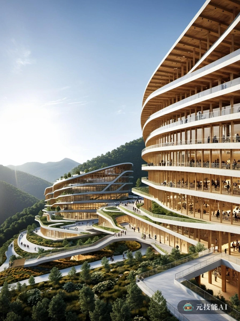 设计概念设想了一个坐落在高山上的交通枢纽,提供了一个令人惊叹的观景台,可以俯瞰广阔的景观。这个中心是高科技进步和环境保护和谐结合的证明。建筑是绿色和木质的,与自然环境无缝融合,使用可持续材料和节能系统。亭子式的设计既美观又多功能,是游客和当地人的交汇点。该枢纽是探索该地区的门户,提供各种交通方式,同时也促进了环保意识和对自然的尊重。这是一个科技与生态共存的空间,让我们得以一窥可持续发展的未来。 设计概念设想了一个坐落在高山上的交通枢纽,提供了一个令人惊叹的观景台,可以俯瞰广阔的景观。这个中心是高科技进步和环境保护和谐结合的证明。建筑是绿色和木质的,与自然环境无缝融合,使用可持续材料和节能系统。亭子式的设计既美观又多功能,是游客和当地人的交汇点。该枢纽是探索该地区的门户,提供各种交通方式,同时也促进了环保意识和对自然的尊重。这是一个科技与生态共存的空间,让我们得以一窥可持续发展的未来。