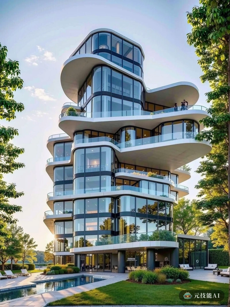 扎哈·哈迪德(Zaha Hadid)设计的未来主义住宅建筑在城市天际线的衬托下优雅地升起。它错综复杂的弧形玻璃和钢铁立面就像一条流动的河流,在光影的动态舞蹈中反映出周围的城市景观。建筑的设计既符合空气动力学又环保,绿色屋顶和可持续材料贯穿始终。在内部,布局与外部一样创新,开放式平面图和充足的自然光线。这不仅仅是一个居住的地方,也是现代建筑的宣言,是城市进步的象征和可持续生活的愿景。 扎哈·哈迪德(Zaha Hadid)设计的未来主义住宅建筑在城市天际线的衬托下优雅地升起。它错综复杂的弧形玻璃和钢铁立面就像一条流动的河流,在光影的动态舞蹈中反映出周围的城市景观。建筑的设计既符合空气动力学又环保,绿色屋顶和可持续材料贯穿始终。在内部,布局与外部一样创新,开放式平面图和充足的自然光线。这不仅仅是一个居住的地方,也是现代建筑的宣言,是城市进步的象征和可持续生活的愿景。