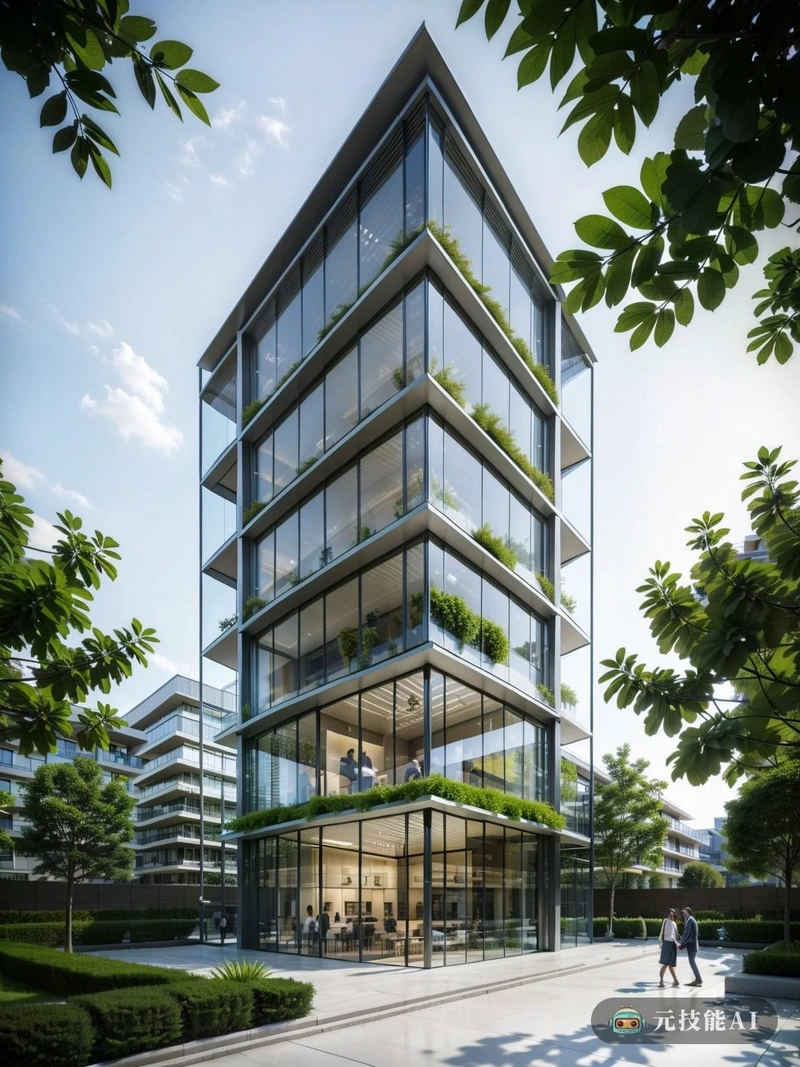 图为著名建筑师诺曼·福斯特设计的住宅建筑。建筑高大而圆滑,线条简洁,具有现代审美。它的玻璃立面允许自然光进入室内,创造一个明亮通风的环境。该结构似乎是由玻璃和钢铁制成的,具有极简主义的细节和很少的装饰。树木和其他绿色植物环绕着建筑,为城市景观增添了一丝自然气息。总的来说,这幅画散发出一种简洁、优雅、与周围环境和谐的感觉。 图为著名建筑师诺曼·福斯特设计的住宅建筑。建筑高大而圆滑,线条简洁,具有现代审美。它的玻璃立面允许自然光进入室内,创造一个明亮通风的环境。该结构似乎是由玻璃和钢铁制成的,具有极简主义的细节和很少的装饰。树木和其他绿色植物环绕着建筑,为城市景观增添了一丝自然气息。总的来说,这幅画散发出一种简洁、优雅、与周围环境和谐的感觉。