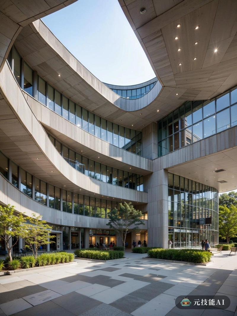 由John Lautner设计的充满活力的学校,充满几何形式和中世纪的现代风格。这个场景捕捉到了一个阳光明媚的下午,柔和的自然光透过宽敞的窗户,在建筑的干净线条上投射出动态的阴影。几何形状在棱角分明的立面和体量中很明显,创造了一个动态的、视觉上引人注目的构图。风格是简单与复杂的和谐融合,在混凝土覆层的复杂图案和精心设计的景观中,对细节的关注是显而易见的。学校作为现代教育的灯塔,邀请孩子们在其鼓舞人心的环境中探索、学习和成长。 由John Lautner设计的充满活力的学校,充满几何形式和中世纪的现代风格。这个场景捕捉到了一个阳光明媚的下午,柔和的自然光透过宽敞的窗户,在建筑的干净线条上投射出动态的阴影。几何形状在棱角分明的立面和体量中很明显,创造了一个动态的、视觉上引人注目的构图。风格是简单与复杂的和谐融合,在混凝土覆层的复杂图案和精心设计的景观中,对细节的关注是显而易见的。学校作为现代教育的灯塔,邀请孩子们在其鼓舞人心的环境中探索、学习和成长。