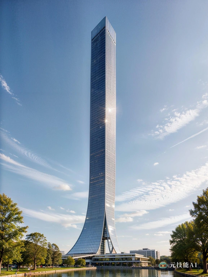 这幅图描绘了一座塔,由著名建筑师埃罗·沙里宁设计。优雅地向天空升起,塔的线条既优雅又充满未来感,体现了沙里宁的标志性风格。该结构似乎由玻璃和钢铁制成,允许自然光涌入室内,同时也反映了周围的景观。这座塔是沙里宁对现代建筑的愿景的证明,与城市环境无缝融合。 这幅图描绘了一座塔,由著名建筑师埃罗·沙里宁设计。优雅地向天空升起,塔的线条既优雅又充满未来感,体现了沙里宁的标志性风格。该结构似乎由玻璃和钢铁制成,允许自然光涌入室内,同时也反映了周围的景观。这座塔是沙里宁对现代建筑的愿景的证明,与城市环境无缝融合。