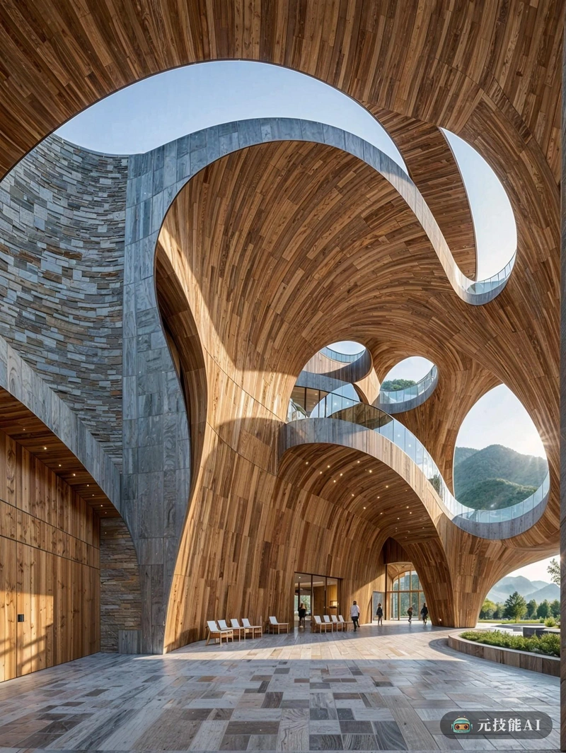 一座雄伟的博物馆建筑,由一位有着深厚山景背景的著名建筑师设计,是艺术与自然和谐融合的见证。该建筑以其优雅的拱形形状,似乎拥抱着周围的景观,就像拥抱着山脉一样。外部是对纹理和材料的研究,天然石材和木材元素与玻璃和钢铁交织在一起,创造出光与影的视觉交响乐。在内部,室内设计反映了外部的自然主义主题,有温暖的照明,木镶板和开放的平面图,让游客可以无缝地穿过展品。博物馆的藏品,从古代文物到当代艺术,在这些宁静和鼓舞人心的环境中展示,邀请游客踏上发现和欣赏的旅程。 一座雄伟的博物馆建筑,由一位有着深厚山景背景的著名建筑师设计,是艺术与自然和谐融合的见证。该建筑以其优雅的拱形形状,似乎拥抱着周围的景观,就像拥抱着山脉一样。外部是对纹理和材料的研究,天然石材和木材元素与玻璃和钢铁交织在一起,创造出光与影的视觉交响乐。在内部,室内设计反映了外部的自然主义主题,有温暖的照明,木镶板和开放的平面图,让游客可以无缝地穿过展品。博物馆的藏品,从古代文物到当代艺术,在这些宁静和鼓舞人心的环境中展示,邀请游客踏上发现和欣赏的旅程。