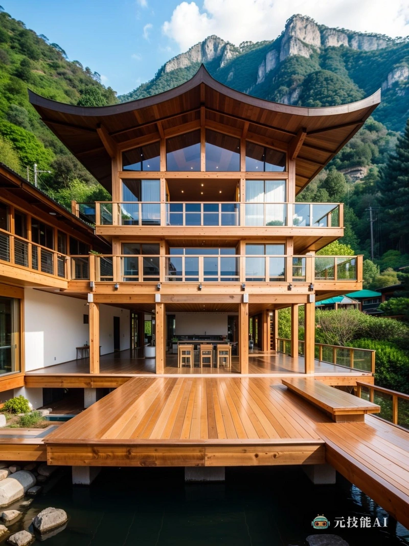 山观景台坐落在禅宗花园的宁静景观中,是乡土建筑、木结构和高科技可持续设计和谐融合的证明。平台提供了分段形式,每个部分都反映了周围山脉的自然轮廓,同时保持了与环境的强烈视觉联系。甲板的木制结构不仅美观,而且对环境负责。所使用的木材来自可持续和可再生的森林,确保对环境的影响最小。木梁和木板是手工制作的,遵循当地建筑的传统技术,给甲板一种独特而真实的感觉。设计的高科技方面体现在材料和技术的创新使用上。甲板上配备了最先进的传感器和系统,可以监测天气模式、交通流量,甚至木制结构本身的健康状况。然后,这些数据用于优化甲板的性能,确保最大的耐用性和最少的维护。甲板的分段形式不仅在视觉上吸引人,而且在功能上也很有效。每个部分都可以独立调整,以提供最佳的视角和舒适度,这取决于一天中的时间、天气条件和游客的喜好。这种灵活性使甲板能够适应用户不断变化的需求,同时保持与自然世界的持续联系。总的来说,禅宗花园的山地观景台是一个令人惊叹的例子,它展示了乡土建筑、木结构和高科技可持续设计如何无缝地融合在一起,创造出一个真正独特的、对环境负责的空间。它为游客提供了一个沉浸在自然之美的机会,同时享受现代科技的舒适。 山观景台坐落在禅宗花园的宁静景观中,是乡土建筑、木结构和高科技可持续设计和谐融合的证明。平台提供了分段形式,每个部分都反映了周围山脉的自然轮廓,同时保持了与环境的强烈视觉联系。甲板的木制结构不仅美观,而且对环境负责。所使用的木材来自可持续和可再生的森林,确保对环境的影响最小。木梁和木板是手工制作的,遵循当地建筑的传统技术,给甲板一种独特而真实的感觉。设计的高科技方面体现在材料和技术的创新使用上。甲板上配备了最先进的传感器和系统,可以监测天气模式、交通流量,甚至木制结构本身的健康状况。然后,这些数据用于优化甲板的性能,确保最大的耐用性和最少的维护。甲板的分段形式不仅在视觉上吸引人,而且在功能上也很有效。每个部分都可以独立调整,以提供最佳的视角和舒适度,这取决于一天中的时间、天气条件和游客的喜好。这种灵活性使甲板能够适应用户不断变化的需求,同时保持与自然世界的持续联系。总的来说,禅宗花园的山地观景台是一个令人惊叹的例子,它展示了乡土建筑、木结构和高科技可持续设计如何无缝地融合在一起,创造出一个真正独特的、对环境负责的空间。它为游客提供了一个沉浸在自然之美的机会,同时享受现代科技的舒适。