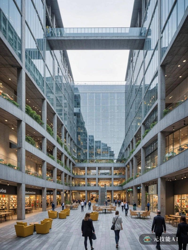 在市中心,雷姆·库哈斯(Rem Koolhaas)的商业中心设计是现代建筑的见证。高耸的玻璃和钢铁大厦耸立在城市景观之上,其棱角分明的立面反映了周围熙熙攘攘的生活。在内部,开放式平面图促进协作,会议室,休息室和工作空间无缝集成。设计的核心是一个充满自然光的中庭,周围是零售商店和咖啡馆。这个商业中心不仅仅是一个做生意的地方;这是一个充满活力的中心,思想和人在这里汇聚。 在市中心,雷姆·库哈斯(Rem Koolhaas)的商业中心设计是现代建筑的见证。高耸的玻璃和钢铁大厦耸立在城市景观之上,其棱角分明的立面反映了周围熙熙攘攘的生活。在内部,开放式平面图促进协作,会议室,休息室和工作空间无缝集成。设计的核心是一个充满自然光的中庭,周围是零售商店和咖啡馆。这个商业中心不仅仅是一个做生意的地方;这是一个充满活力的中心,思想和人在这里汇聚。