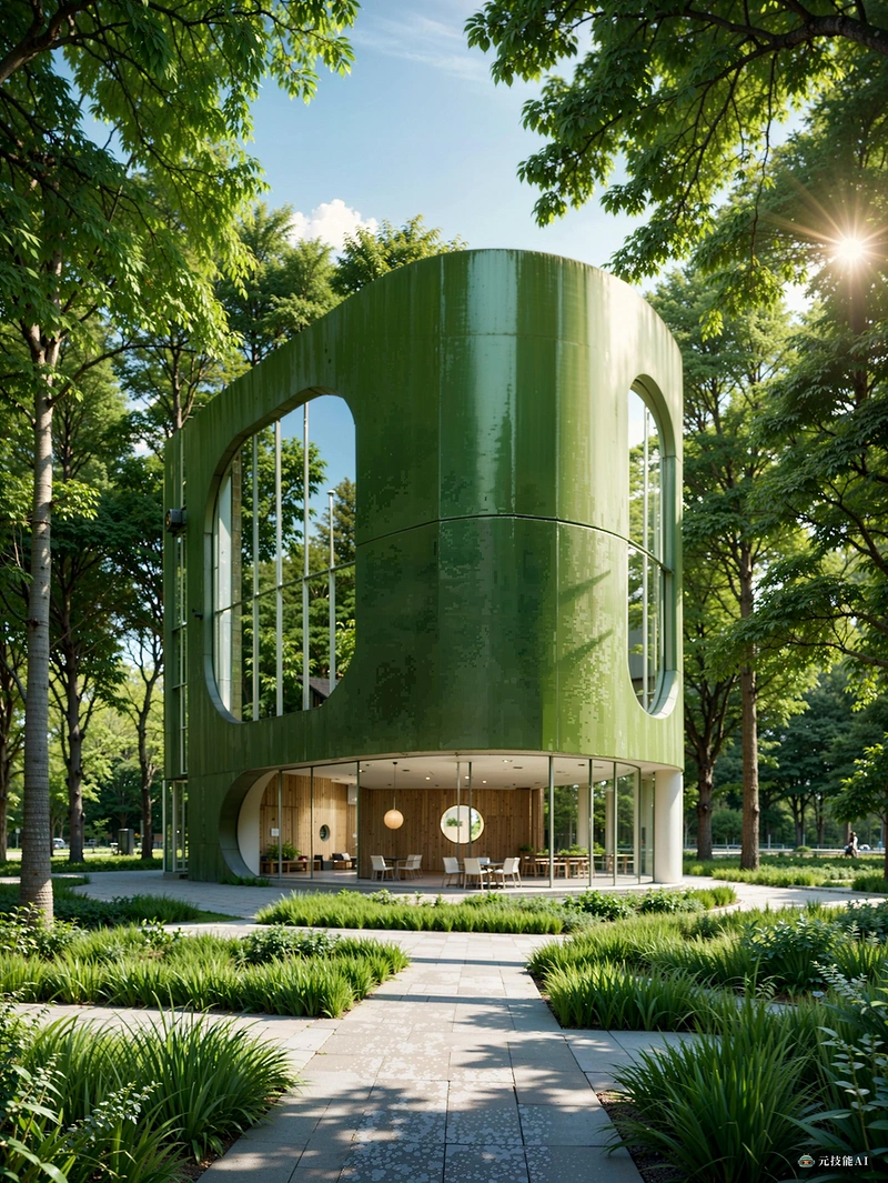 这幅画描绘了一座由一位著名建筑师精心设计的圆柱形建筑。矗立在翠绿的背景下,建筑融合与周围的绿色环境天衣无缝。圆柱形的形式既现代又永恒,其光滑的曲线被阳光的反射所强调。窗户点缀在立面上,吸引自然光和郁郁葱葱的树叶。在基地,一个充满绿色植物的广场,甚至可能有一些长凳供路人享受户外活动。这个形象唤起了建筑与自然之间的和谐感,证明了建筑师对可持续设计的承诺。 这幅画描绘了一座由一位著名建筑师精心设计的圆柱形建筑。矗立在翠绿的背景下,建筑融合与周围的绿色环境天衣无缝。圆柱形的形式既现代又永恒,其光滑的曲线被阳光的反射所强调。窗户点缀在立面上,吸引自然光和郁郁葱葱的树叶。在基地,一个充满绿色植物的广场,甚至可能有一些长凳供路人享受户外活动。这个形象唤起了建筑与自然之间的和谐感,证明了建筑师对可持续设计的承诺。