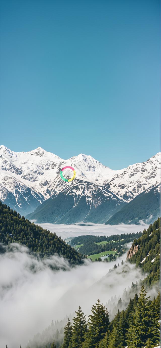 雪峰耸立绿谷云海：高山风光摄影