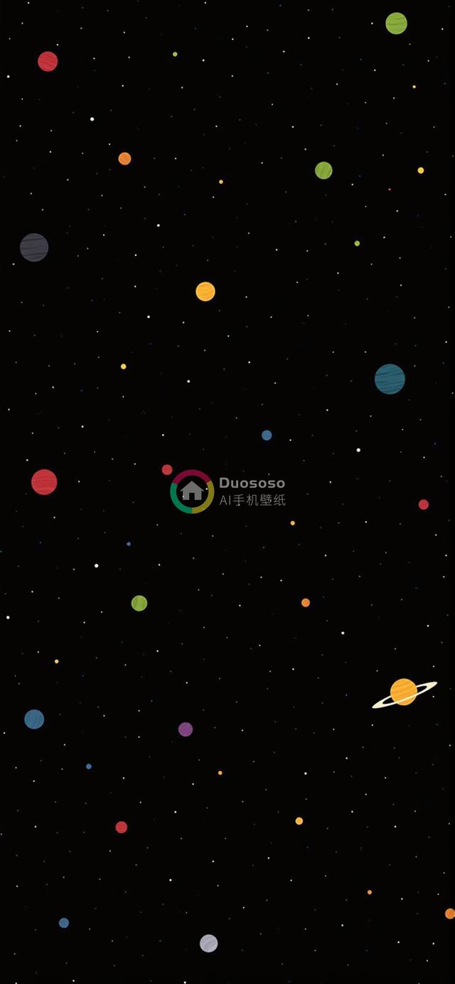 多彩星球点缀简约宇宙：数字化太空图像