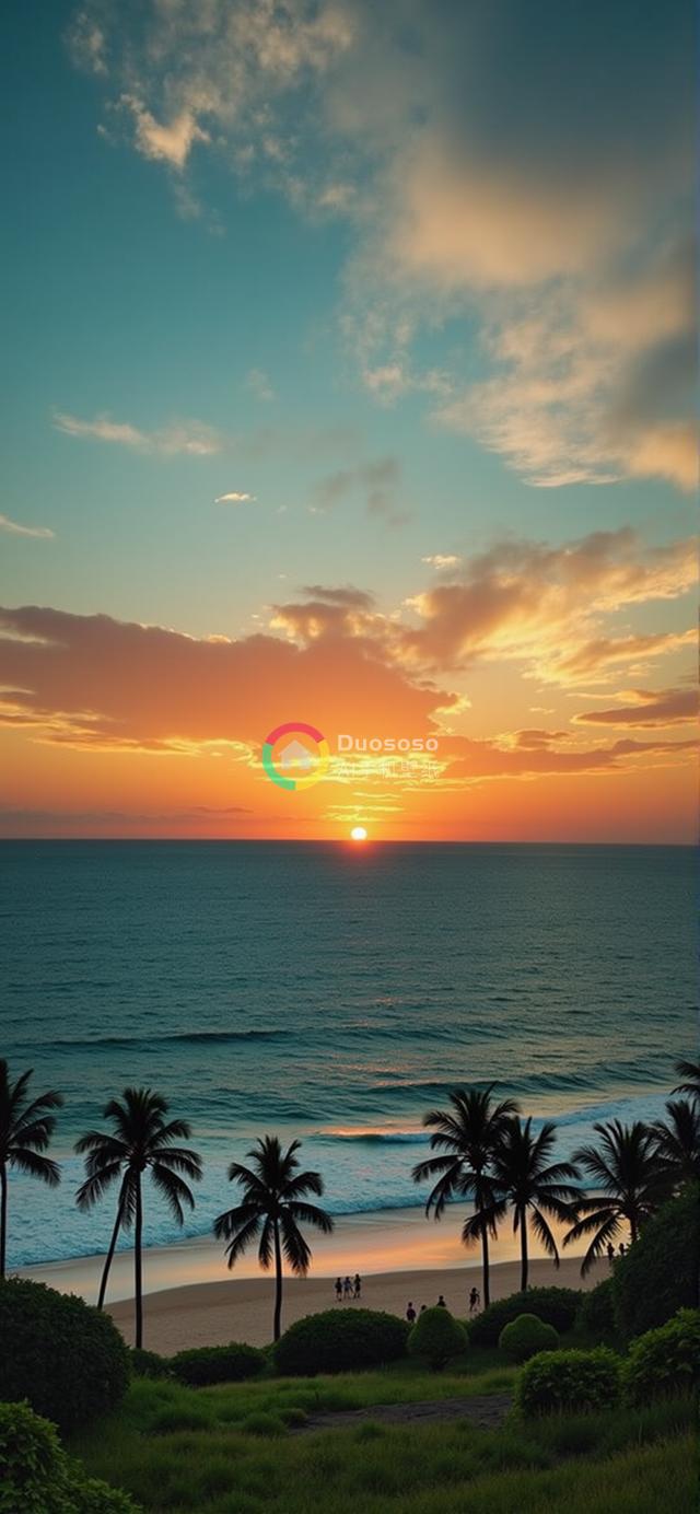 令人叹为观止的海滨日落摄影：光影交织的热带天堂