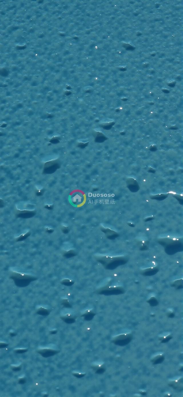 质感强烈的蓝绿色表面特写摄影