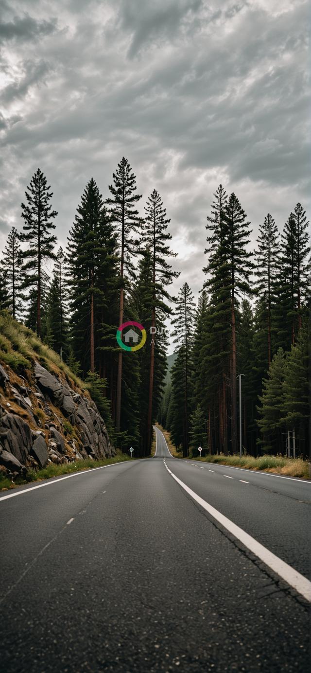 荒寂密林中的孤径：浓云密布下的摄魄风光