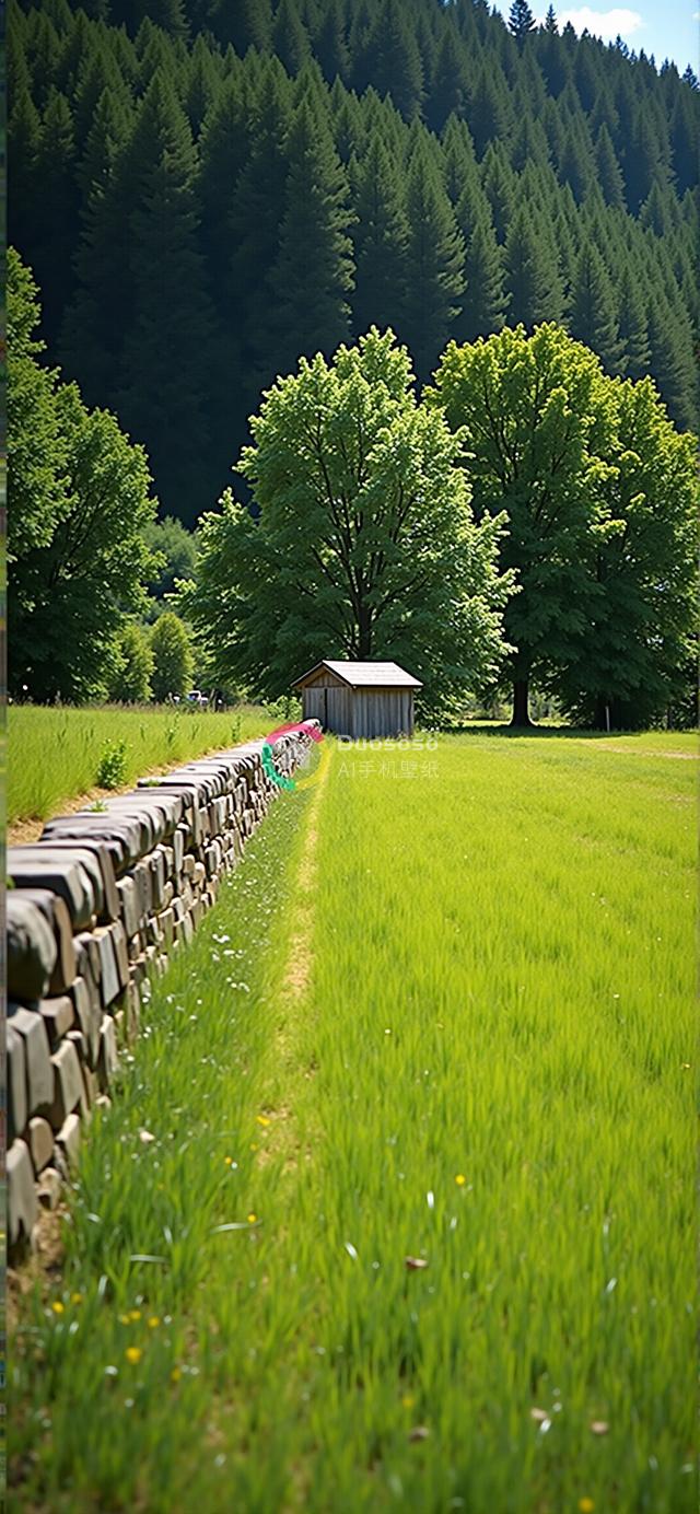 绿野仙踪：森林石墙与树荫下的田园风光