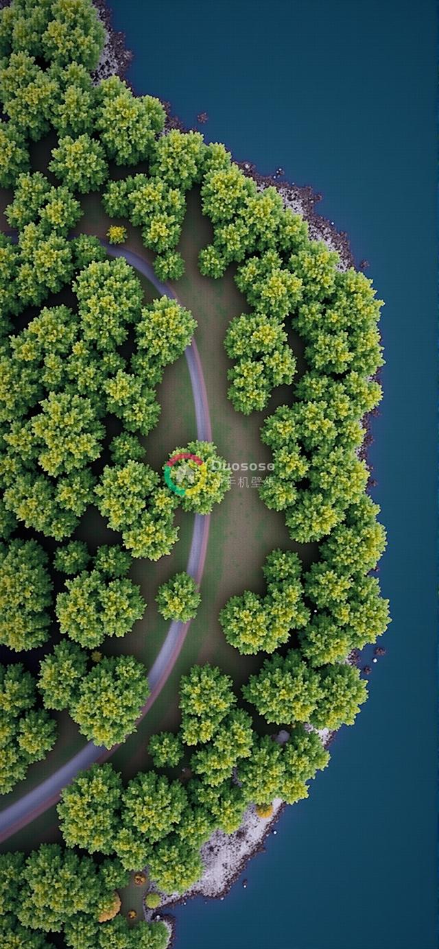 浓墨重彩描绘绿意盎然半岛与宁静深蓝水域的空中视角