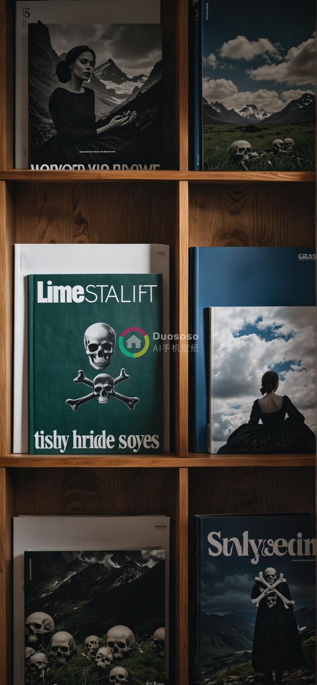 艺术图书与杂志满架，摄影风格主题多样的温馨书架画面