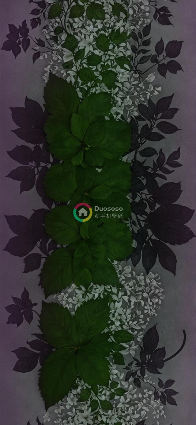 复古与现代交融的花卉图案：深浅对比展现深度美感