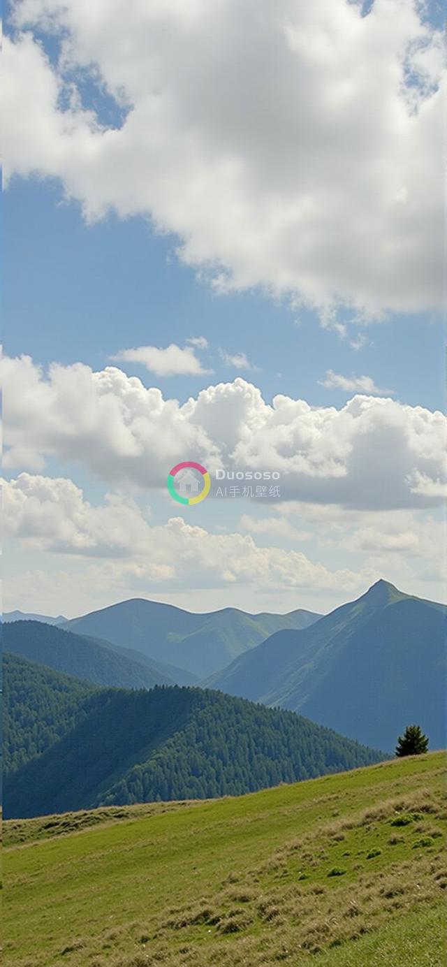 多云日下令人屏息的连绵山脉风光摄影