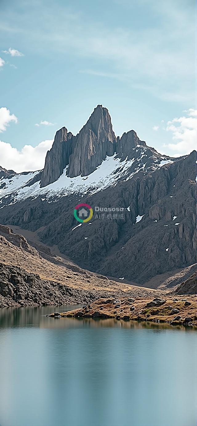 壮丽山川映碧湖：雪顶灰岩的高山美景