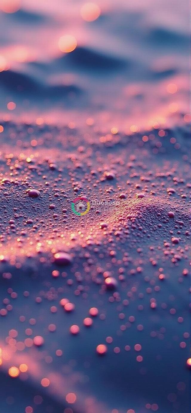 粉色柔光下的梦幻气泡纹理，温暖夕阳氛围的绝美摄影