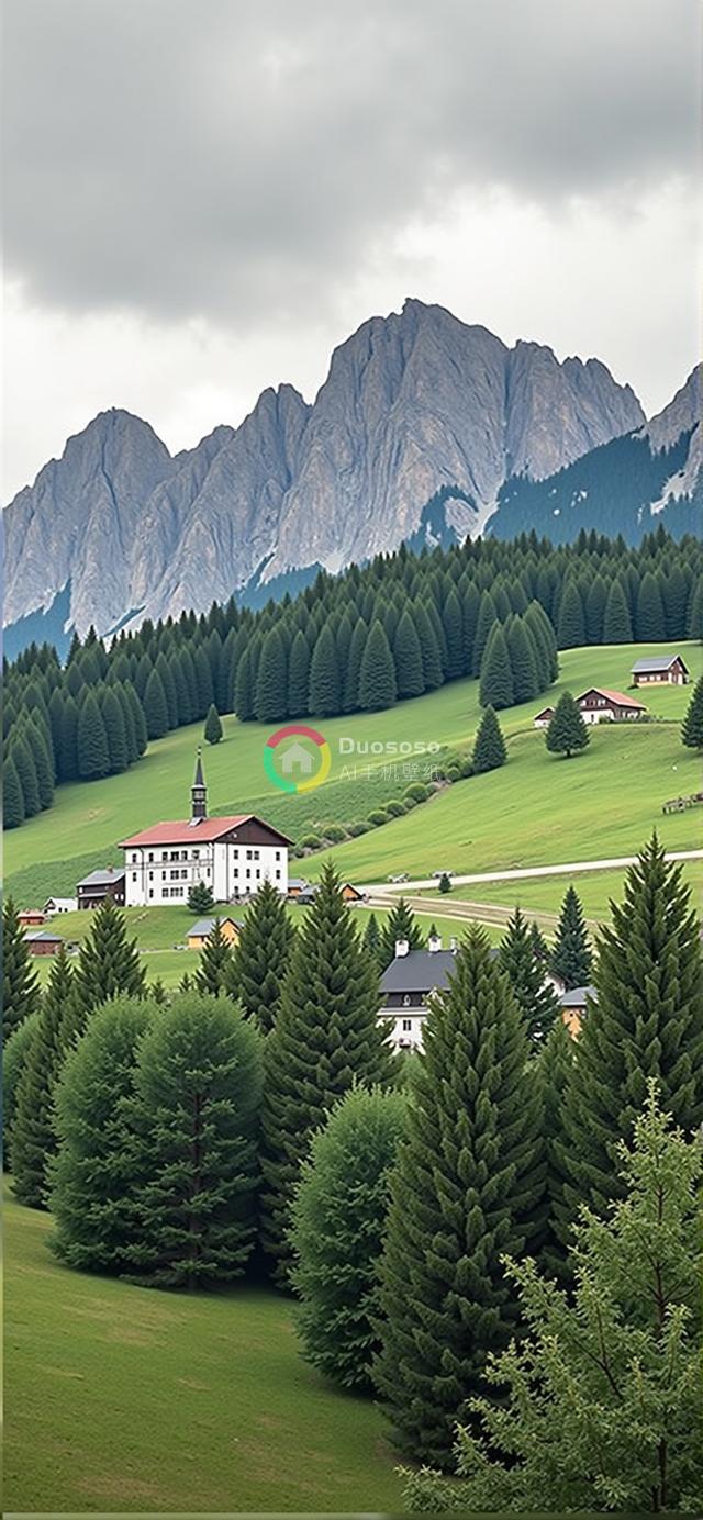 宛如画卷的阿尔卑斯山村：绿意盎然的谷地与传统红顶教堂交相辉映