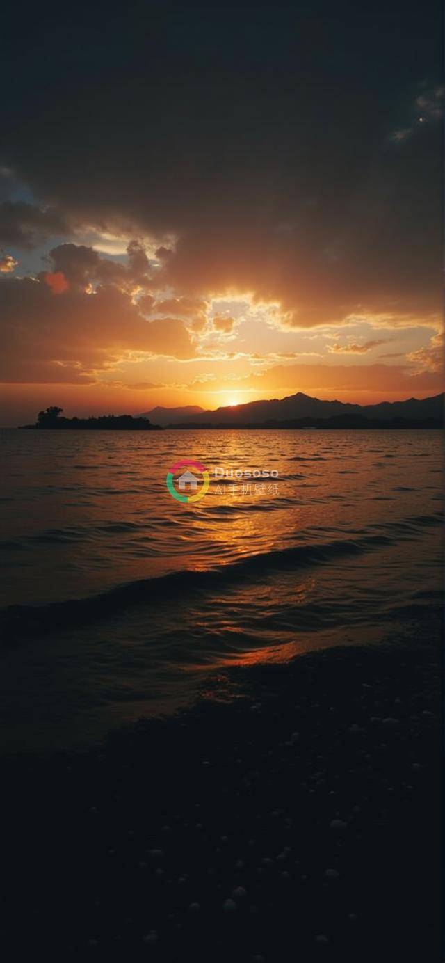 霞光映湖：落日余晖下的宁静水域与光影奇迹