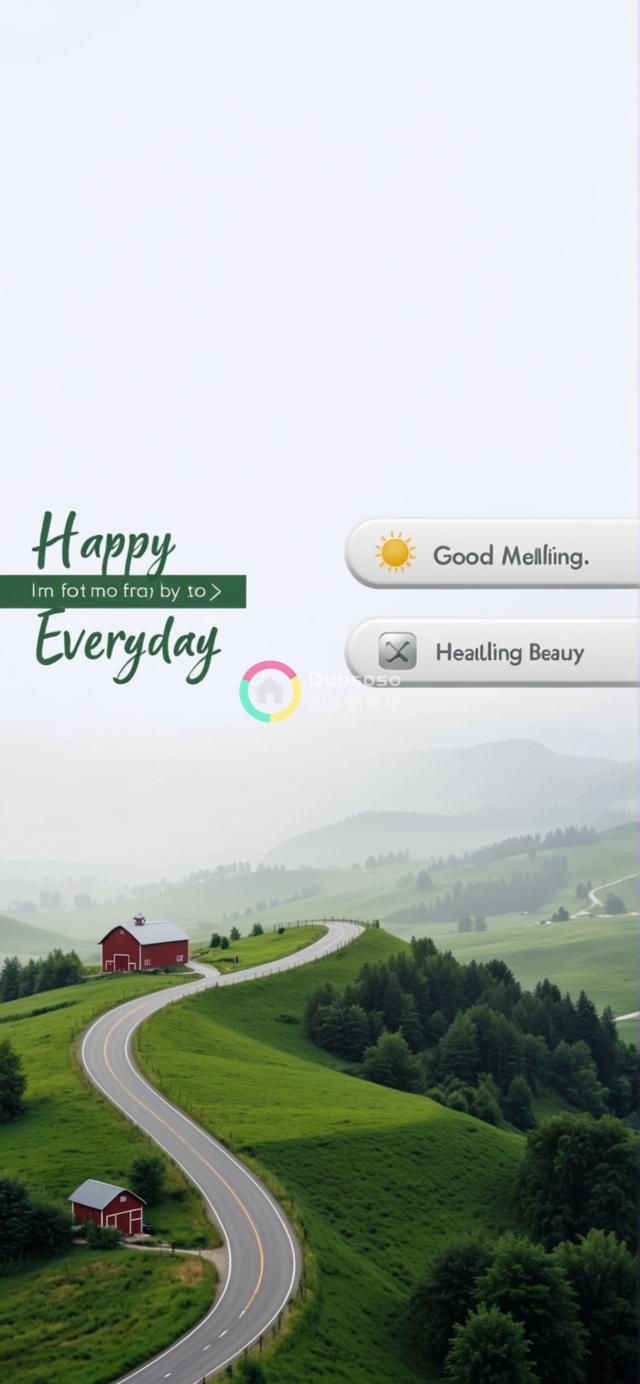 田园风光：红仓绿野曲径通幽，美景如画传递宁和疗愈之美