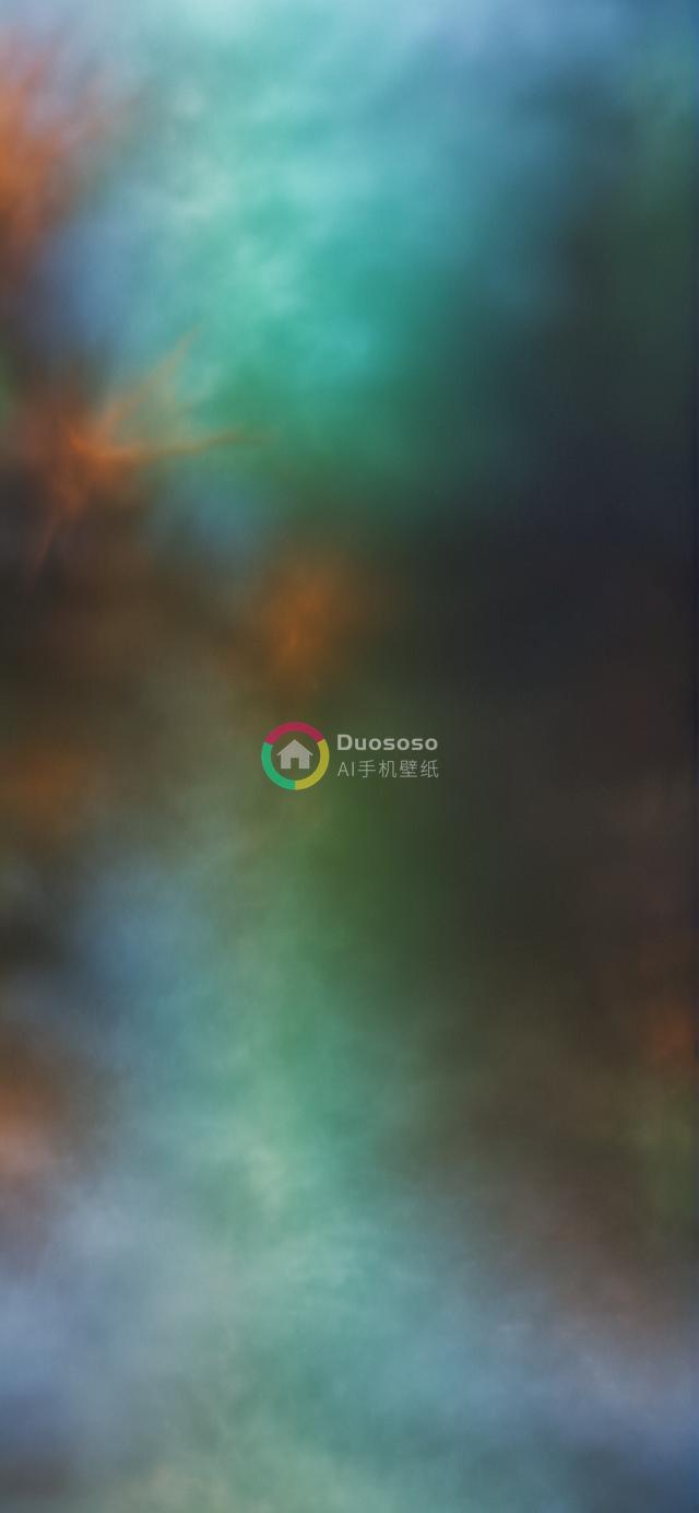 梦幻般抽象背景摄影：蓝绿色调与流动感交融