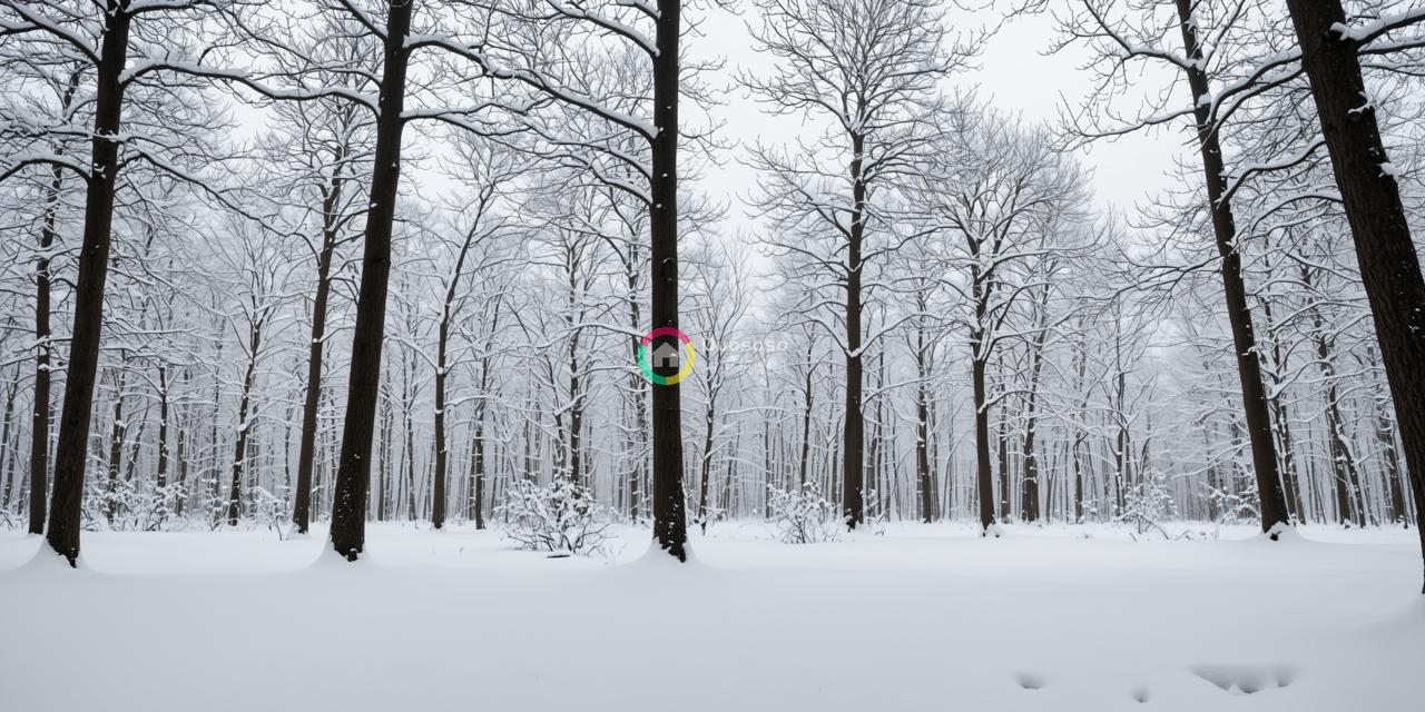 一片静谧的冬日森林