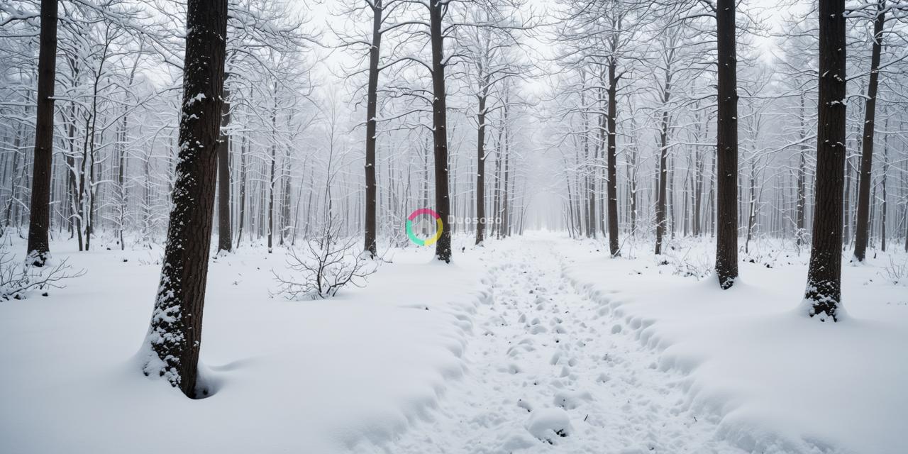 冬日沉思：被白雪覆盖的小径在静默中流淌