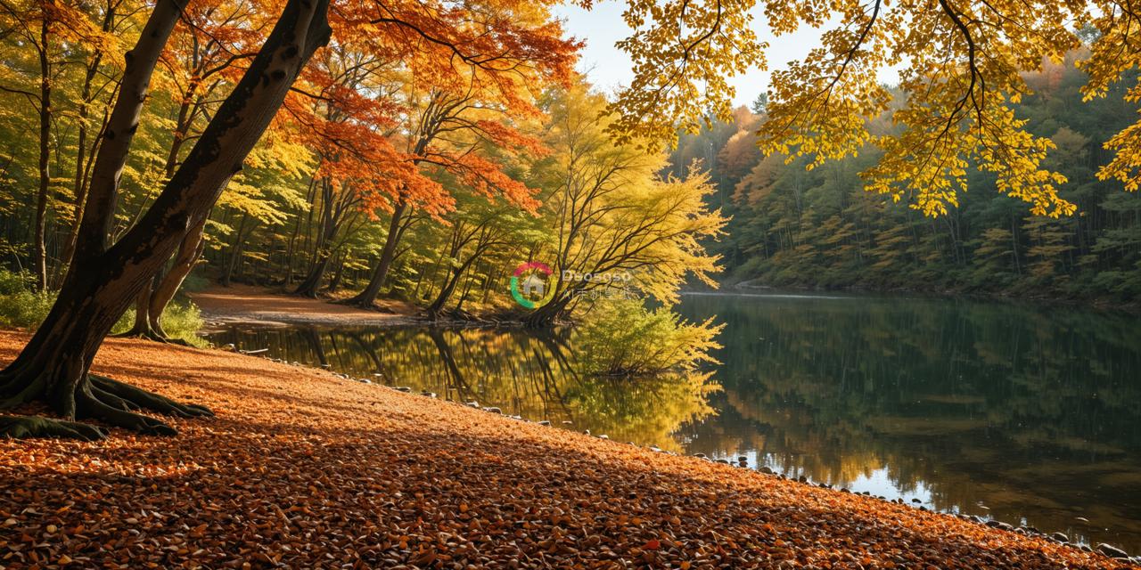 秋日河岸宁静美景