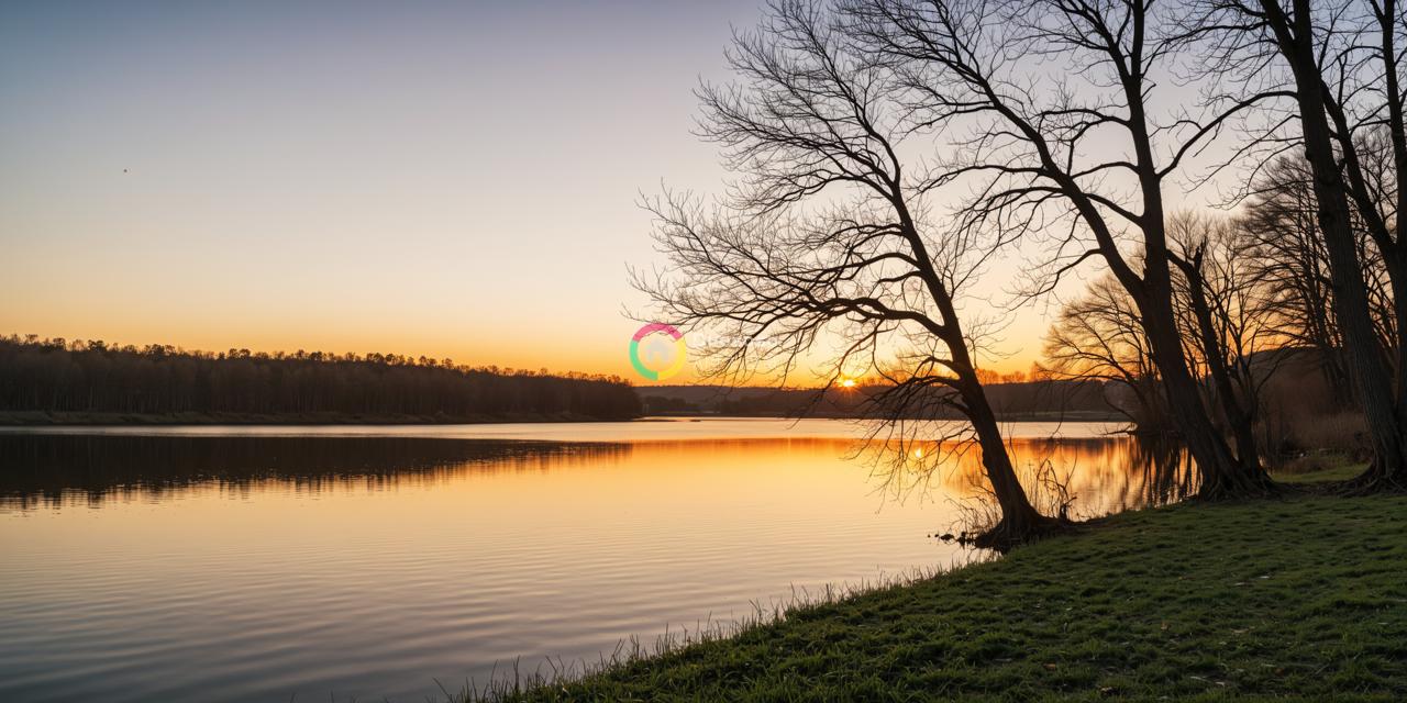 《宁静日落·平静湖泊》