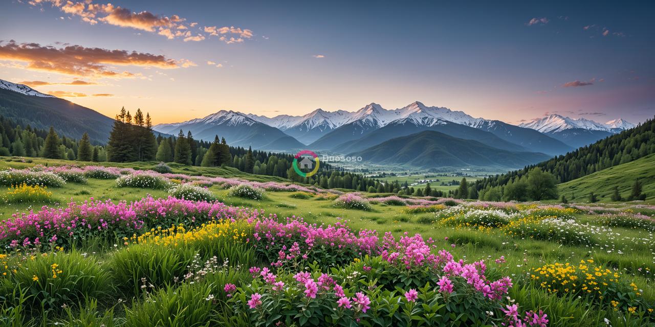 《落日下的山间画卷》