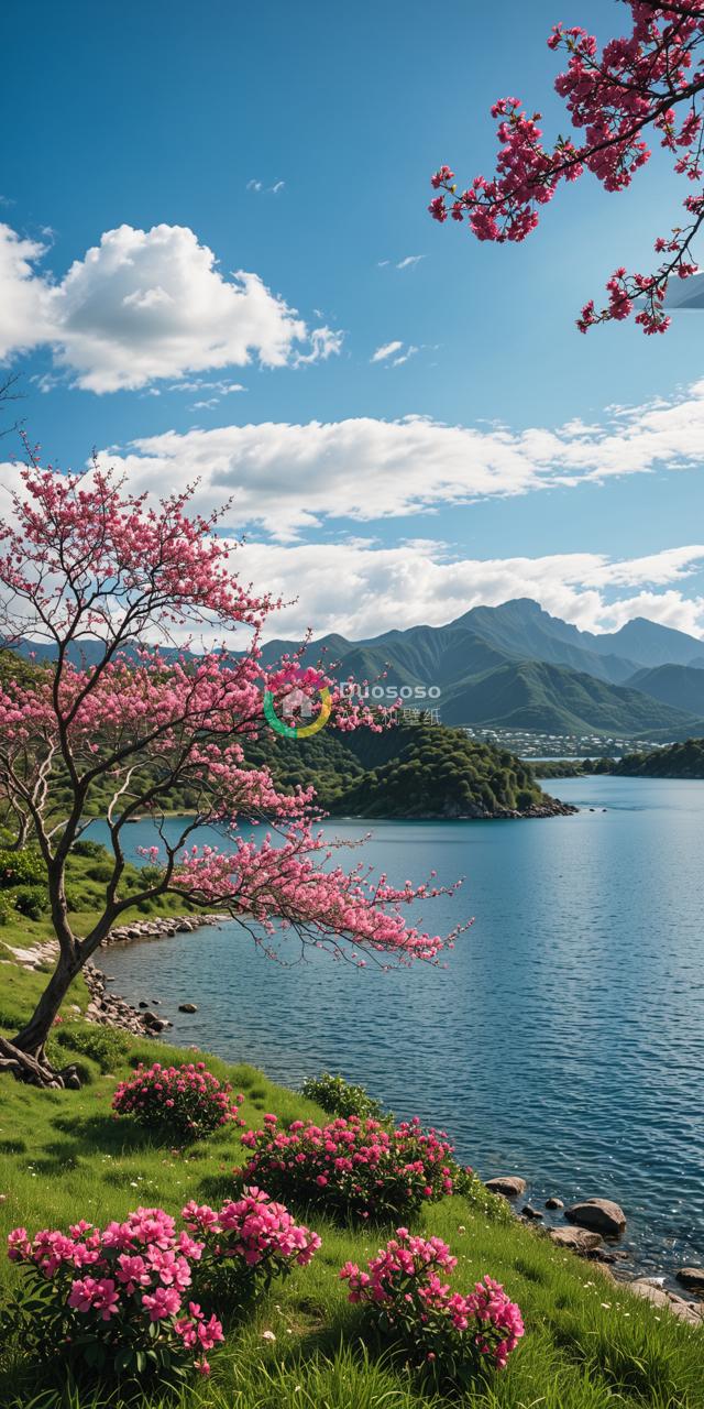 春日湖畔，画卷如诗，共绘美好
