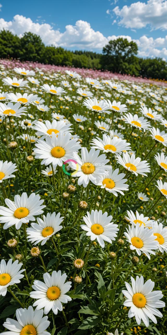 《阳光下盛开的白色向日葵》