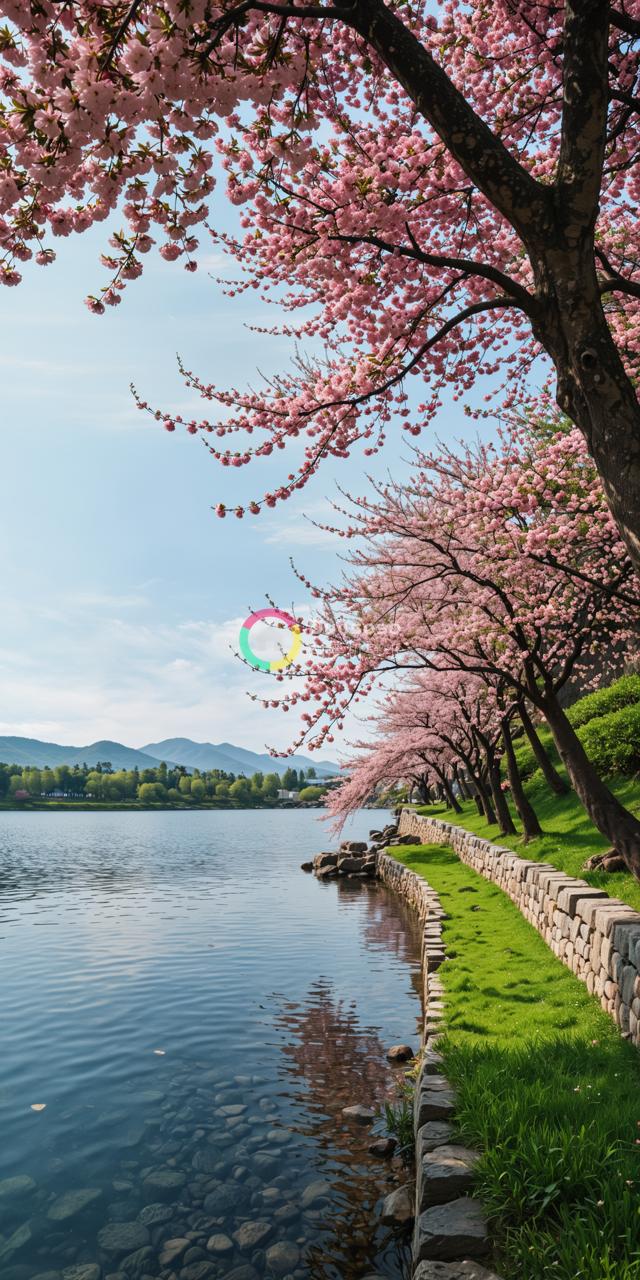 《静谧湖光映翠影》