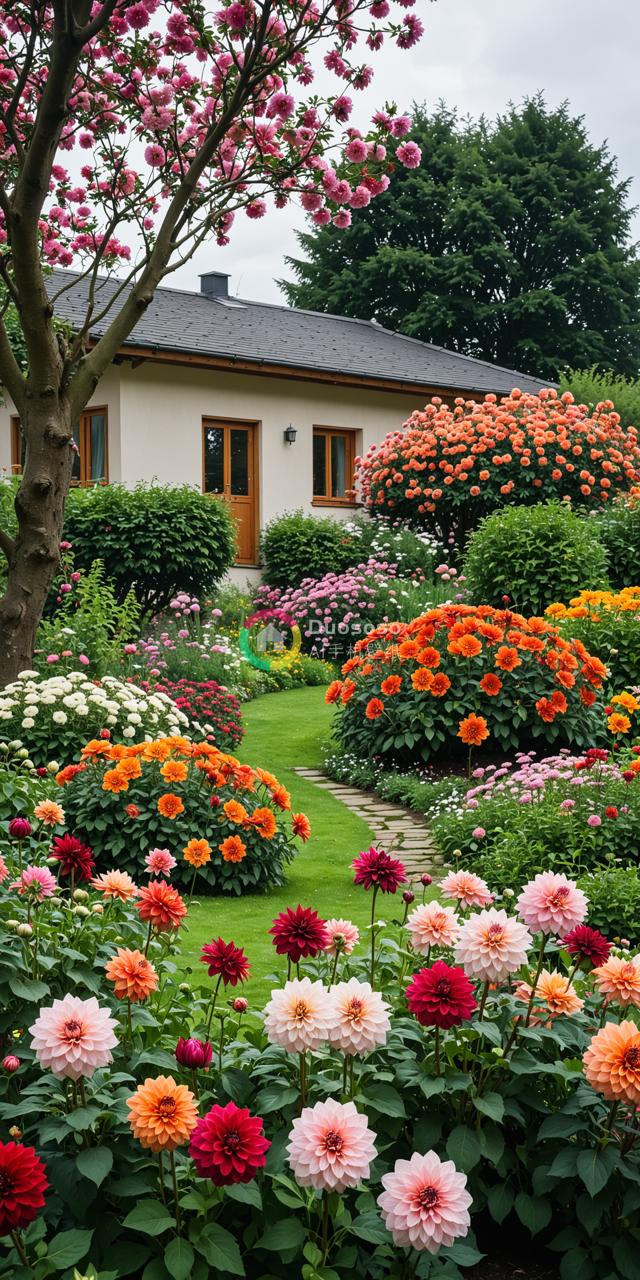 《充满色彩的田园花园》