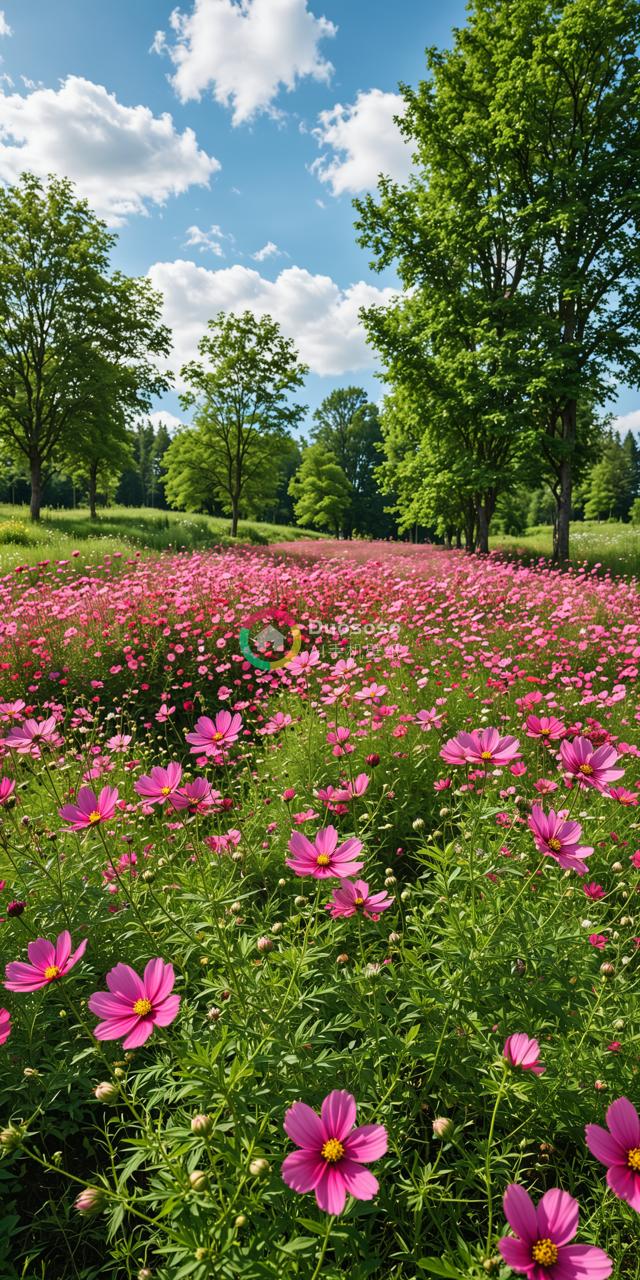 《夏日花海：色彩斑斓的向日葵与诗意画境》