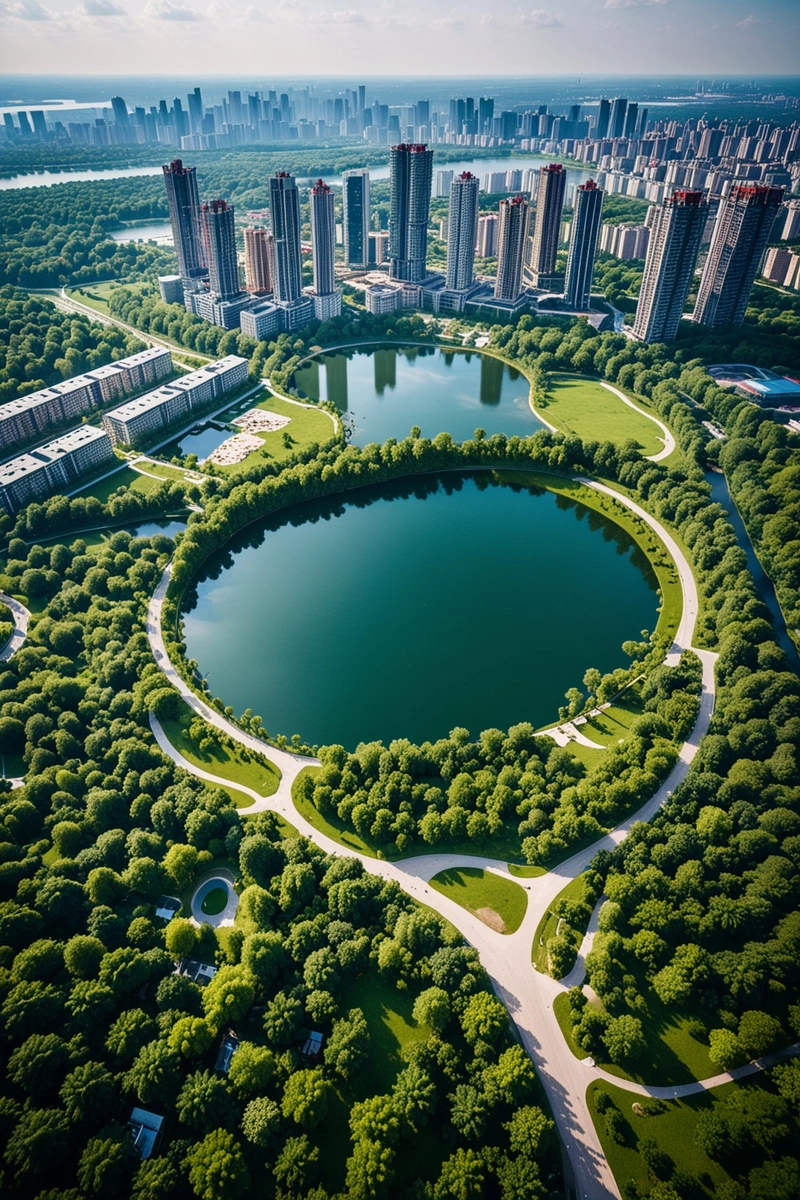 湖边正在建造一座现代化的城市。这个城市是围绕一个中央公园设计的,沿着城市的边缘建造了许多高层建筑和住宅建筑。在城市的中心,有一个大湖,它被设计成一个圆形结构,周围是商业和办公建筑。湖的北面是茂密的森林,为城市提供了天然的绿洲。在城市的南部,你可以看到一个工业区,那里分散着许多工厂和仓库。 湖边正在建造一座现代化的城市。这个城市是围绕一个中央公园设计的,沿着城市的边缘建造了许多高层建筑和住宅建筑。在城市的中心,有一个大湖,它被设计成一个圆形结构,周围是商业和办公建筑。湖的北面是茂密的森林,为城市提供了天然的绿洲。在城市的南部,你可以看到一个工业区,那里分散着许多工厂和仓库。