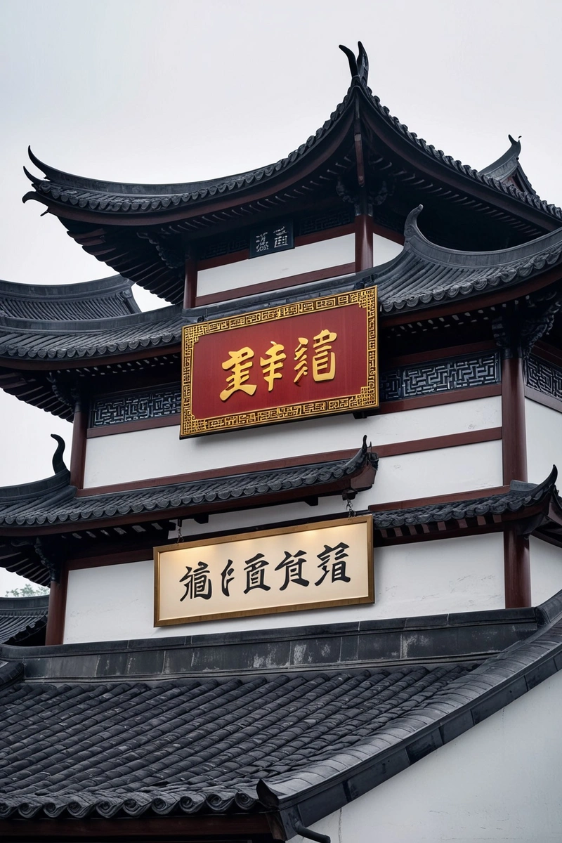 一座建筑的传统中式屋顶上写着“枫林图书馆”。这座建筑是传统与现代建筑的结合。天空阴沉沉的,但那栋建筑在白色的天空衬托下显得格外显眼。 一座建筑的传统中式屋顶上写着“枫林图书馆”。这座建筑是传统与现代建筑的结合。天空阴沉沉的,但那栋建筑在白色的天空衬托下显得格外显眼。